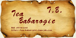 Tea Babarogić vizit kartica